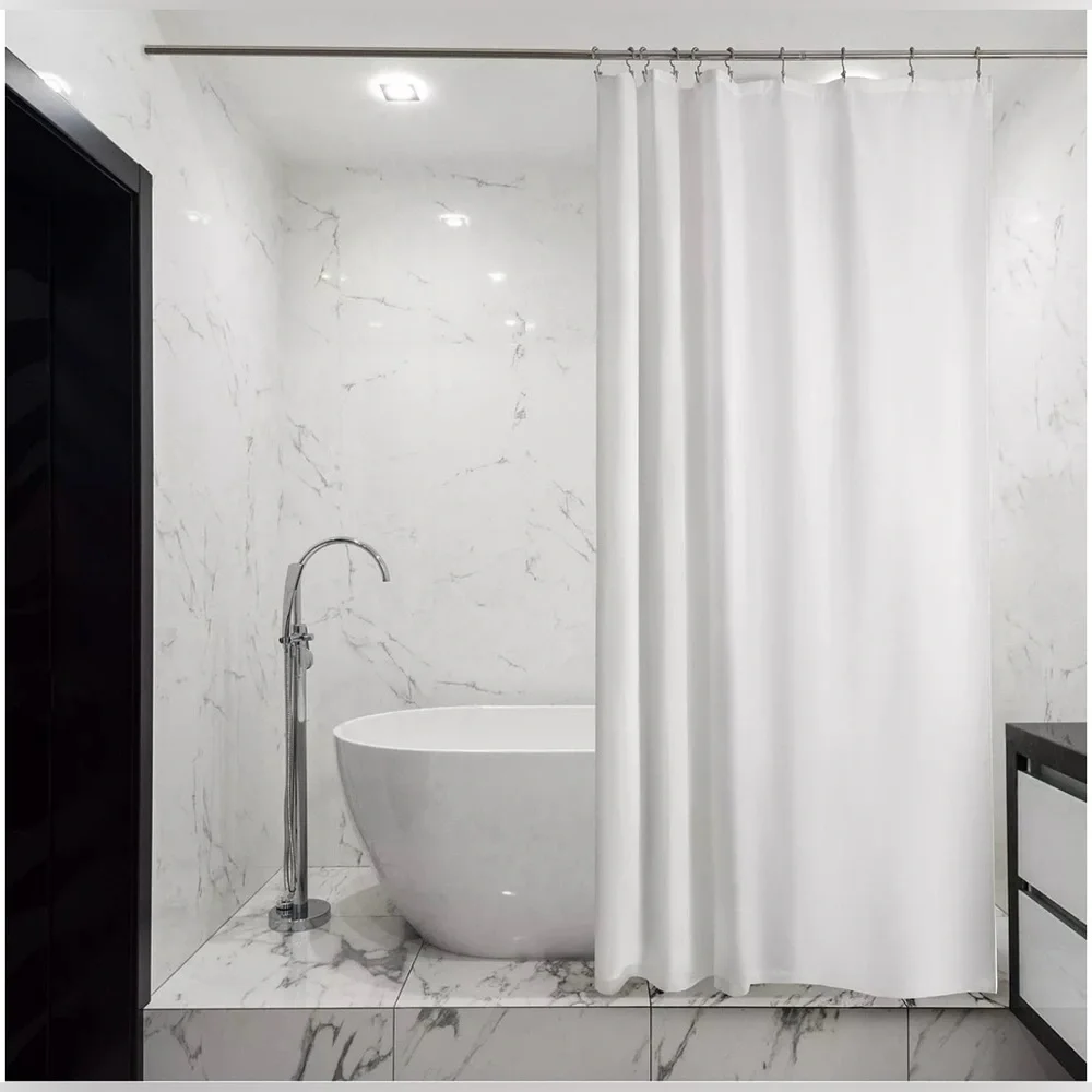 New! Cloth Fabric Shower Curtain, Heavy Duty Waterproof - 72